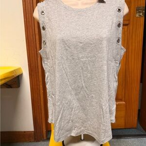 Women’s top: Micheal Kors Gray Tank Top with Button Accents